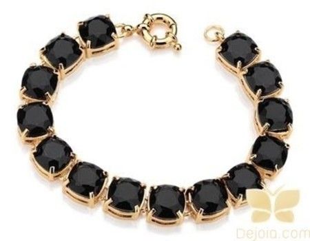 Pulseira Rommanel pedras preta